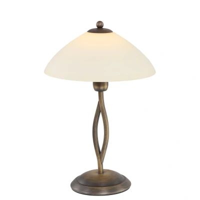 Afbeelding van Lightning landelijke tafellamp 1 l. Glas beige