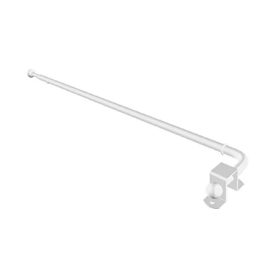 Afbeelding van Flairdeco draaibare stang gordijnstang, metaal, wit, uittrekbaar 60 100 cm