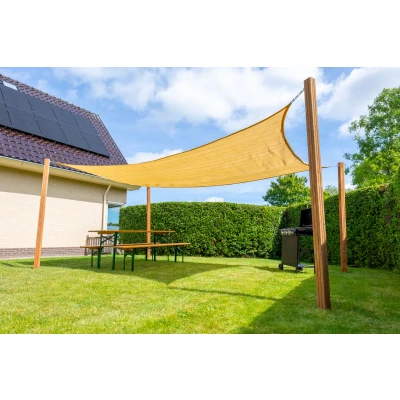 Afbeelding van Schaduwdoek Rechthoek 4x5m 320gr/m2 Zand Per Stuk