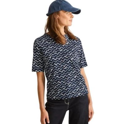 Afbeelding van Cecil Tshirt print, Dames, Maat: XS, Blau