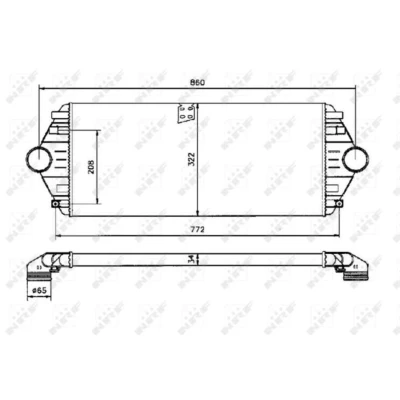 Afbeelding van Intercooler, inlaatluchtkoeler NRF 30803