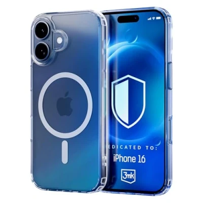 Afbeelding van 3MK MagCase iPhone 16 przezroczysty/ heldere kompatybilne z MagSafe (Apple 16), Smartphonehoes, Transparant
