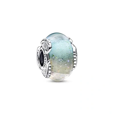 Afbeelding van Pandora 792577C00 Veelkleurig muranoglas en ronde veer Bedel Bedels horloge Zilverkleur