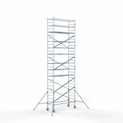 Afbeelding van Euroscaffold Rolsteiger Original L250xB90cm 9.20m werkhoogte Gebruik tegen de gevel Houten Deck
