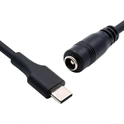 Afbeelding van cablecc USB 3.1 Type C naar DC 5.5 2.5mm Power Jack Extension Laadkabel voor Air Pro 10 cm