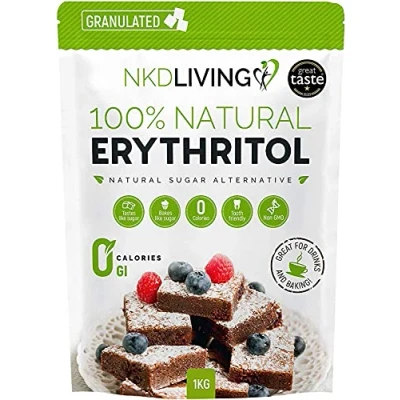 Afbeelding van 100% natuurlijke erythritol 1 kg (2,2 lb) gegranuleerde nul calorieën suikervervanger