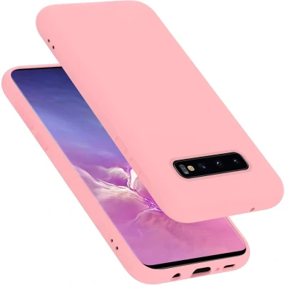 Afbeelding van Cadorabo Hoesje geschikt voor Samsung Galaxy S10 PLUS Case in LIQUID ROZE Beschermhoes TPU silicone Cover