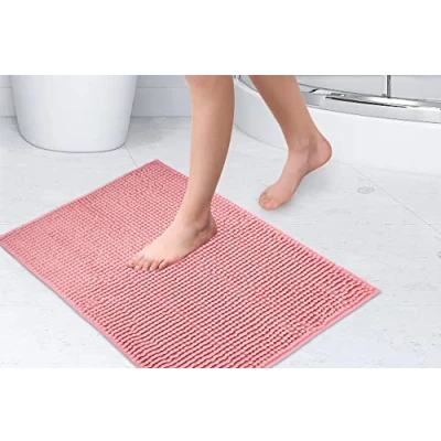 Afbeelding van Emma Barclay Noodle Soft Touch Antislip Badkamertapijt in Roze Douchemat 40x60cm