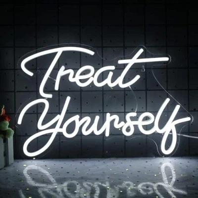 Afbeelding van Wanxing Trakteer jezelf neonborden wit led bord voor slaapkamer muur brief neonlichten bruiloft borden neon kamerdecoratie verjaardagscadeau party woondecoratie bar