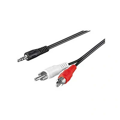 Afbeelding van Stereo Tulp (m) 3,5mm Jack Kabel 0,5 meter Zwart