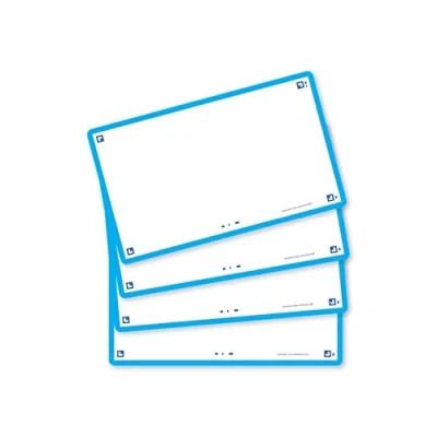 Afbeelding van Oxford Flash 2.0 Flashcards Blanco A7 Turquoise rand 80 stuks