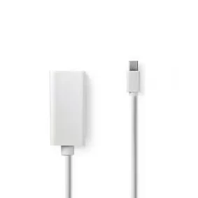 Afbeelding van Nedis Mini DisplayPort Kabel CCGB37650WT02 Wit White / 0.20 m