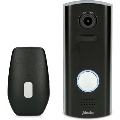 Afbeelding van Alecto DVC600IP Video deurbel met camera en wifi Zwart Black