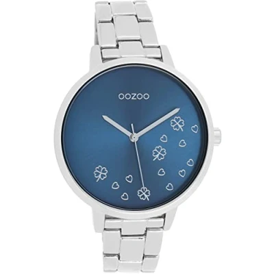Afbeelding van OOZOO C11121 Horloge Timepieces staal zilverkleurig blauw 42 mm