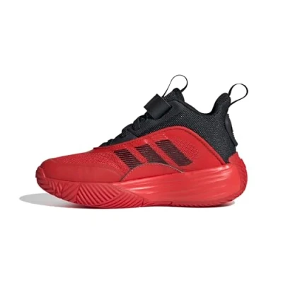 Afbeelding van adidas Performance Ownthegame 3.0 Unisex Basketbalschoenen voor kinderen, Maat: 28, Core black/red Textiel/ synthetisch