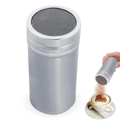 Afbeelding van 1 stuk roestvrijstalen poedersuiker shaker stofdoek voor chocolade (L)