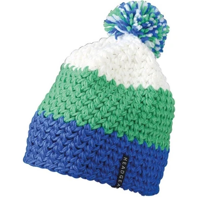 Afbeelding van Myrtle Beach Unisex Gehaakte Muts met Pompom (Blauw/Groen)