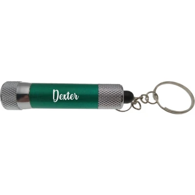Afbeelding van Zaklamp Sleutelhanger Met Naam Groen Dexter