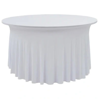 Afbeelding van 2 st Tafelhoezen stretch met rok 150x74 cm wit