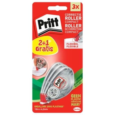 Afbeelding van Correctieroller Pritt compact flex 4.2mm x 10m blister 2+1 gratis