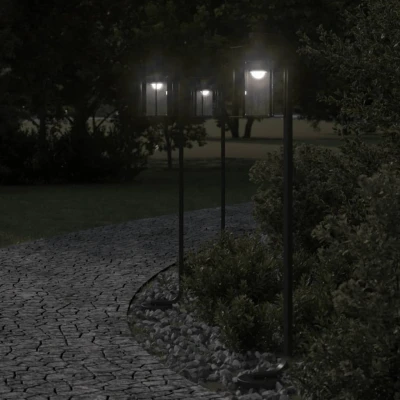 Afbeelding van Vloerlamp voor buiten 100 cm roestvrij staal zwart