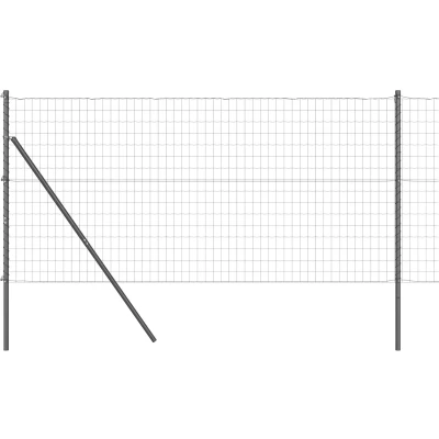 Afbeelding van vidaXL Euro Fence met 13 posts 1.2x25 m verzinkt staal grijs