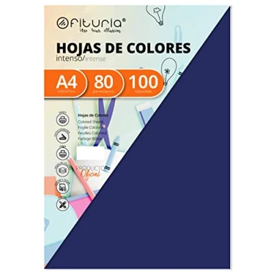 Afbeelding van Verpakking van 100 vellen, donkerblauw, maat A4, 80 g