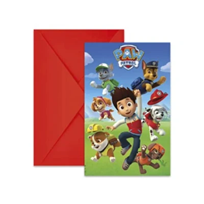 Afbeelding van Paw Patrol Uitnodigingen 6 Stuks