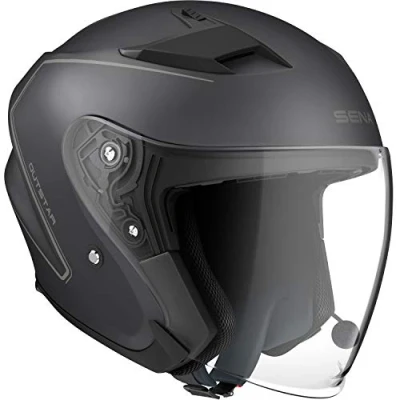 Afbeelding van Sena Outstar Open Face Smart Helm (Mat Zwart, S)