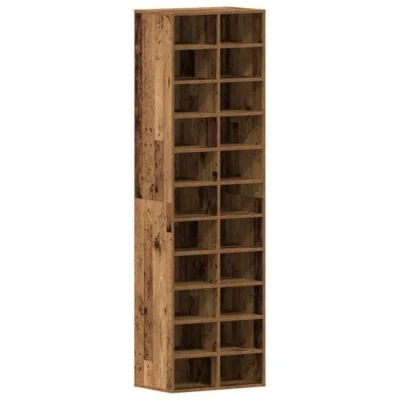 Afbeelding van Schoenenkast 54x34x183 cm spaanplaat oud hout