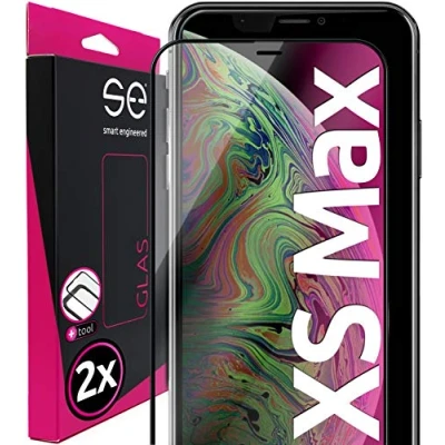 Afbeelding van 3D gehard glas Screenprotector voor Apple iPhone XS Max [2 stuks smart engineered] Display Beschermglas 9H, Volledig dekkende Screen Protector, Vriendelijk beschermhoesjes
