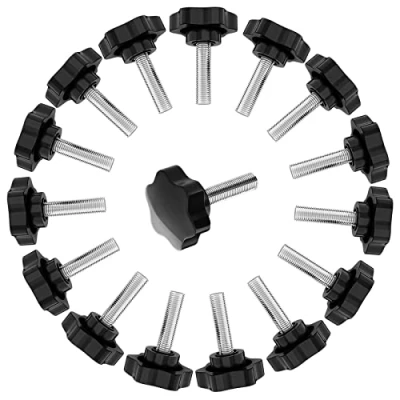 Afbeelding van 15 Stks M8 x 40mm Duim Schroef Draad Vervanging Ster Hand Knop Aanscherping Mannelijke Klemmen