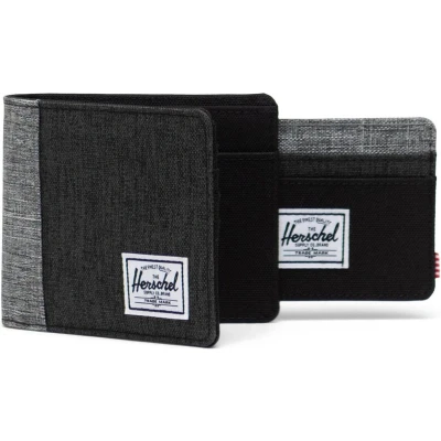 Afbeelding van Herschel Kaarthoes Andy Wallet Black Crosshatch / Raven Zwart