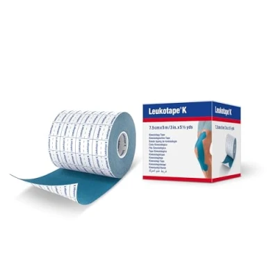 Afbeelding van Leukotape K 5 m x 7.5 cm blauw 1 stuks