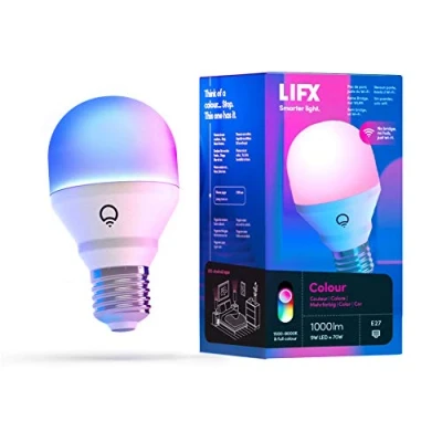 Afbeelding van LIFX Kleur E27 A60 1000 Lumens Wi Fi Slimme LED Lamp