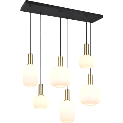 Afbeelding van TRIO DIVA Hanglamp Messing mat excl. 6x E27 8,5W