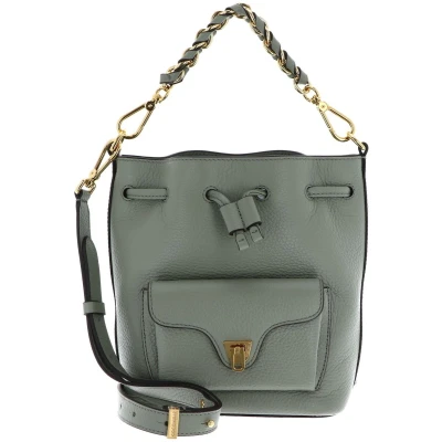 Afbeelding van COCCINELLE Leren schoudertas Beat Generatio Bucket Bag Greenery mintgroen