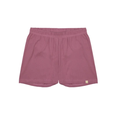 Afbeelding van greenjama Damesshort van Derby Rib, GOTS gecertificeerd pyjamabint, druif, 40, grape