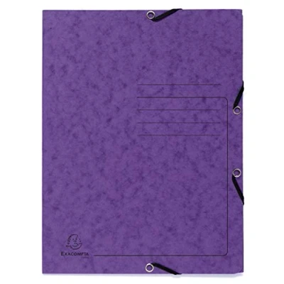 Afbeelding van Exacompta Elasticated 3 Flap Folder, A4, 355g Violet, verpakking 25