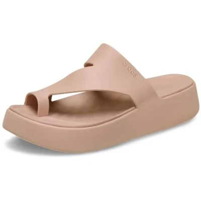 Afbeelding van Crocs dames Getaway Platform Toe Loop Sandaal, Roze karamel, 38/39 EU