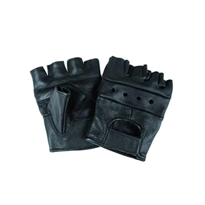 Afbeelding van Mil Tec Leren handschoenen zonder vingers (zwart/S)