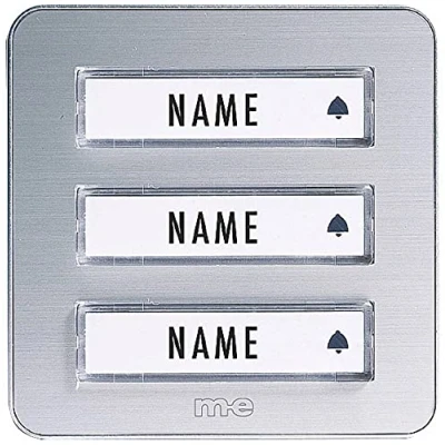 Afbeelding van m e modern electronics 41082 Zender voor Draadloze deurbel Verlicht, Met naambord