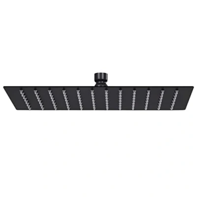 Afbeelding van vidaXL Regendouchekop rechthoekig 30x20 cm roestvrij staal zwart