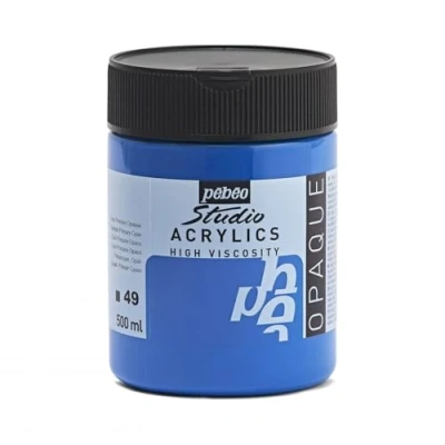 Afbeelding van PEBEO 171049 500 ml Studio Acrylverf, Primaire Cyaan