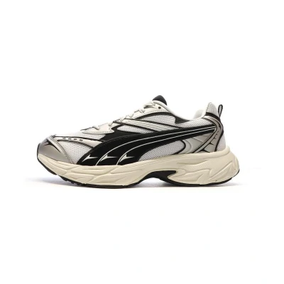 Afbeelding van Puma Morphic Retro Unisex Sneakers laag, Maat: 46, White/black Imitatieleer/ textiel