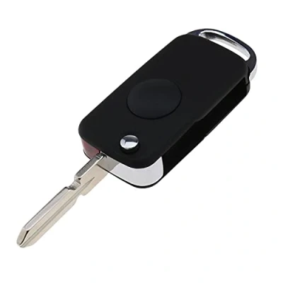 Afbeelding van Create idea 1 Knop Opvouwbare Afstandsbediening Sleutel Shell Fob met Ongesneden Blank Compatibel Benz Mercedes E/S/SL/W124/R129 Case Vervanging Accessoires Zwart