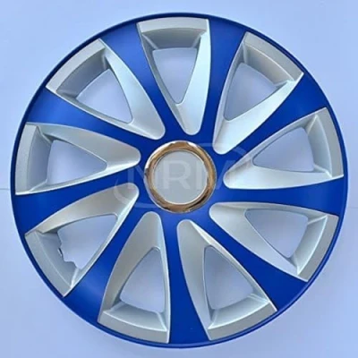 Afbeelding van NRM wieldoppen 15&quot; Blauw &amp; zilver set van 4 stuks ABS / Duurzaam Resistant