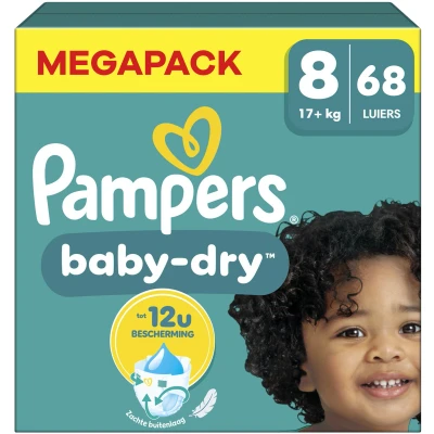 Afbeelding van Pampers Baby Dry Maat 8 Mega Pack 68 Stuks 17+ KG