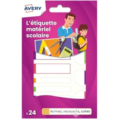 Afbeelding van Avery Zelflaminerende etiketten assorti, permanent klevend APFLUO24