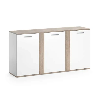 Afbeelding van Vicco Sideboard &quot;Novelli&quot;, Sonoma/Wit, 155 x 80 cm met deuren